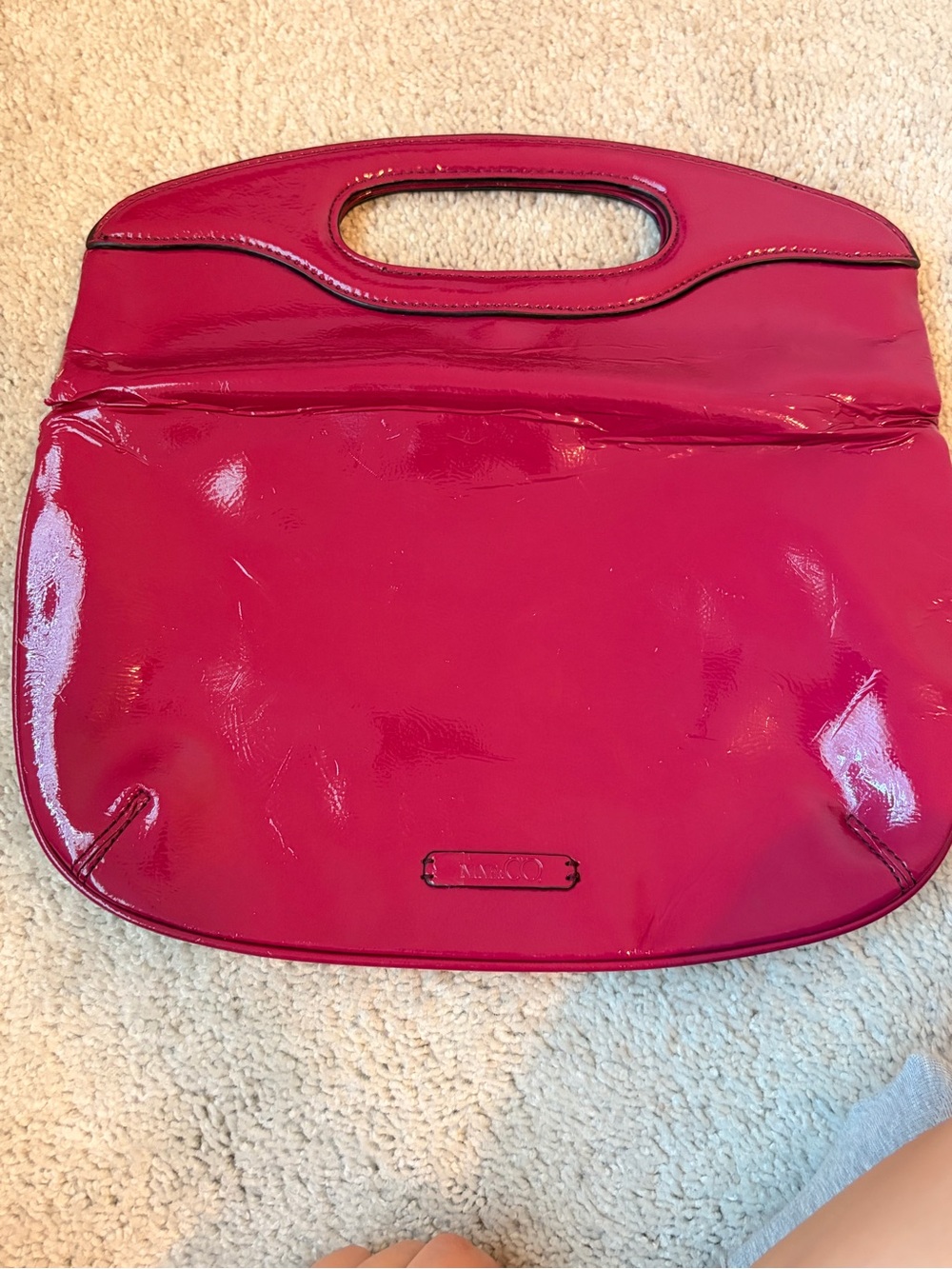 Nine and co Patent Leather Fuchsia Handheld Clutch
